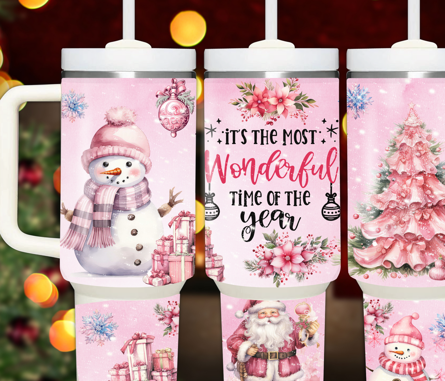 The Most Wonderful Time of the Year Christmas 40oz Sublimation Tumbler