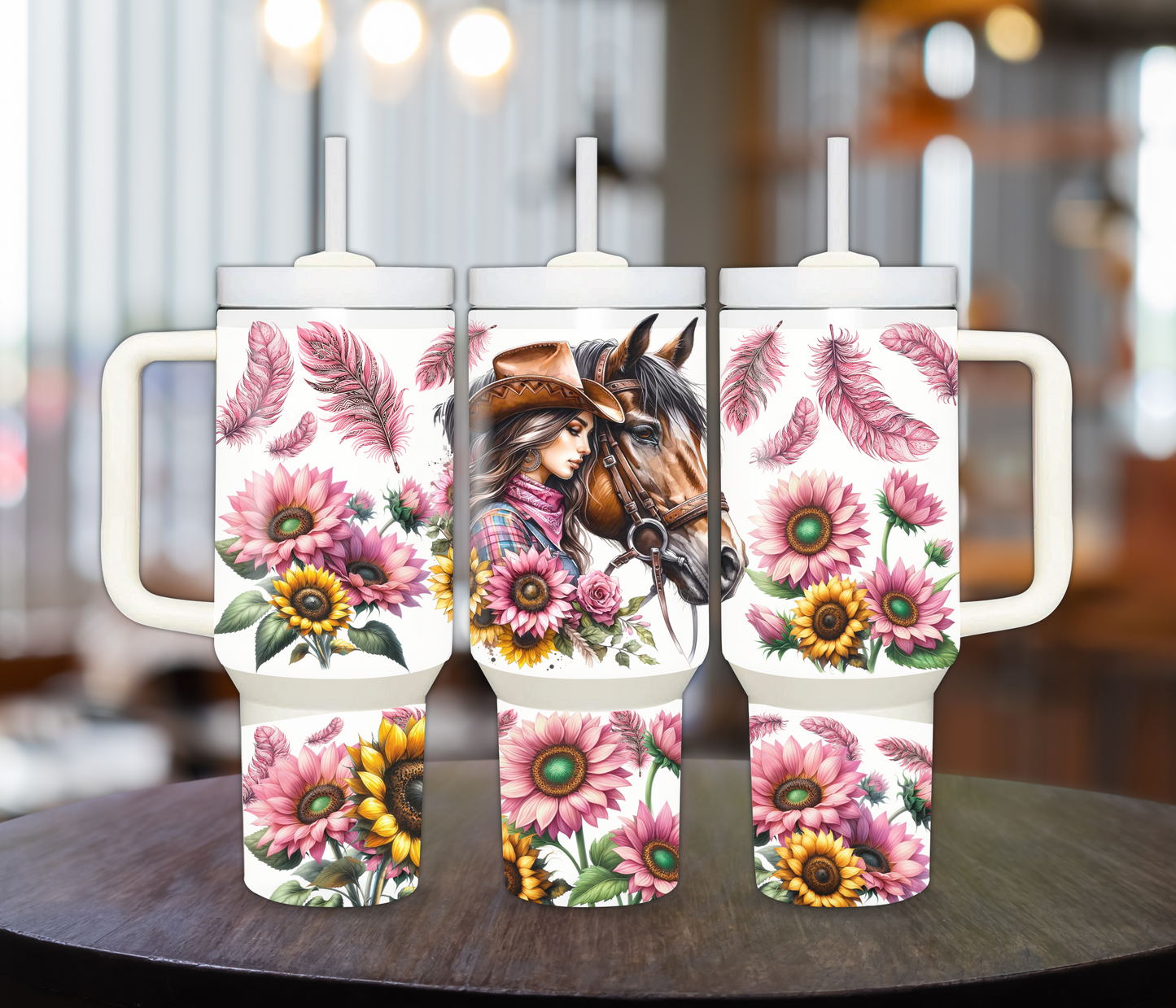 Cowgirl & Horse 40oz Sublimation Tumbler Cup