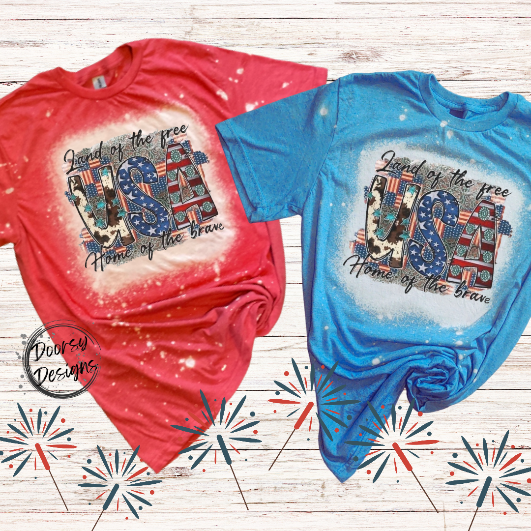 USA Bleached 4th of July Shirt