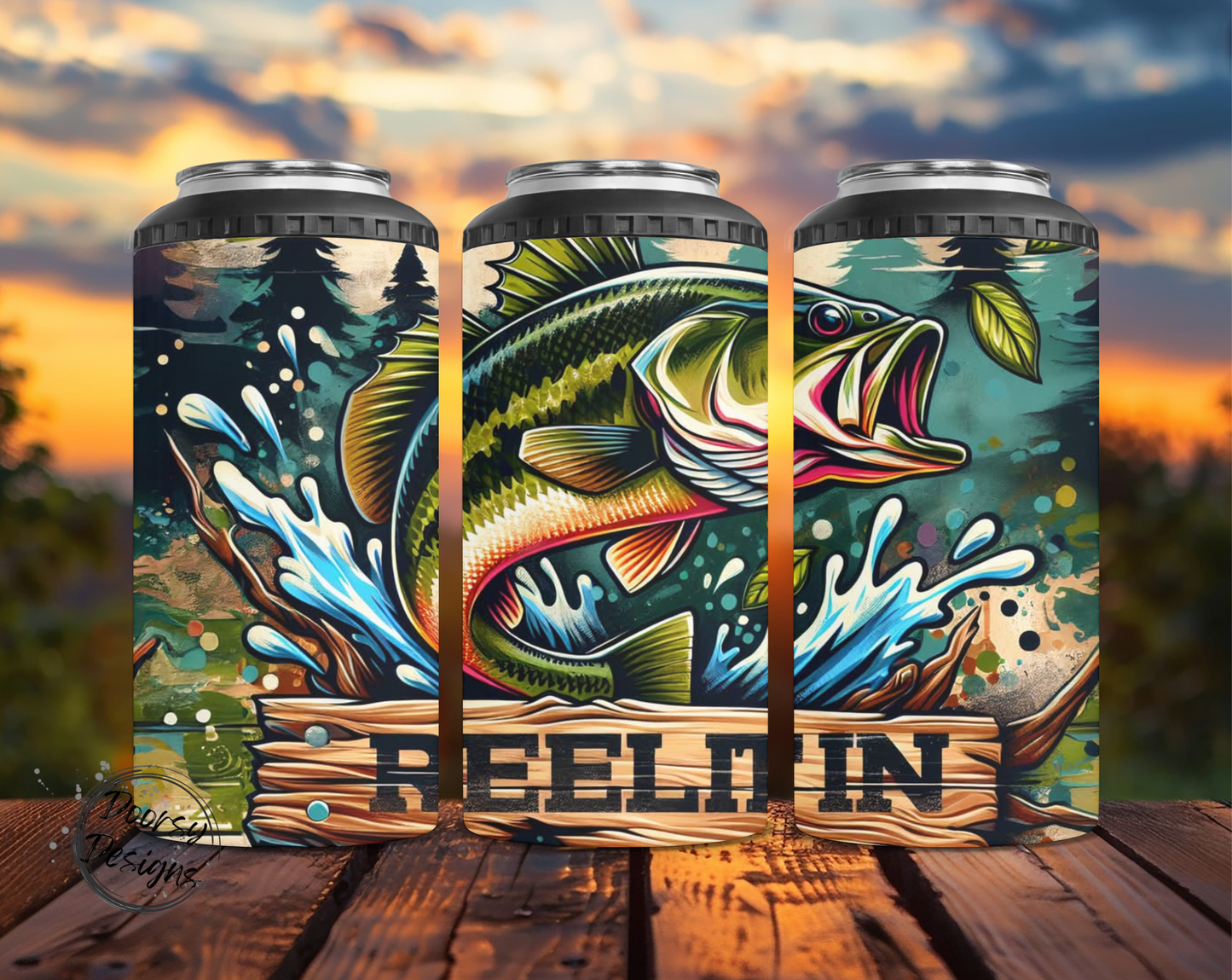 Reelin It In Fishing Can Cooler