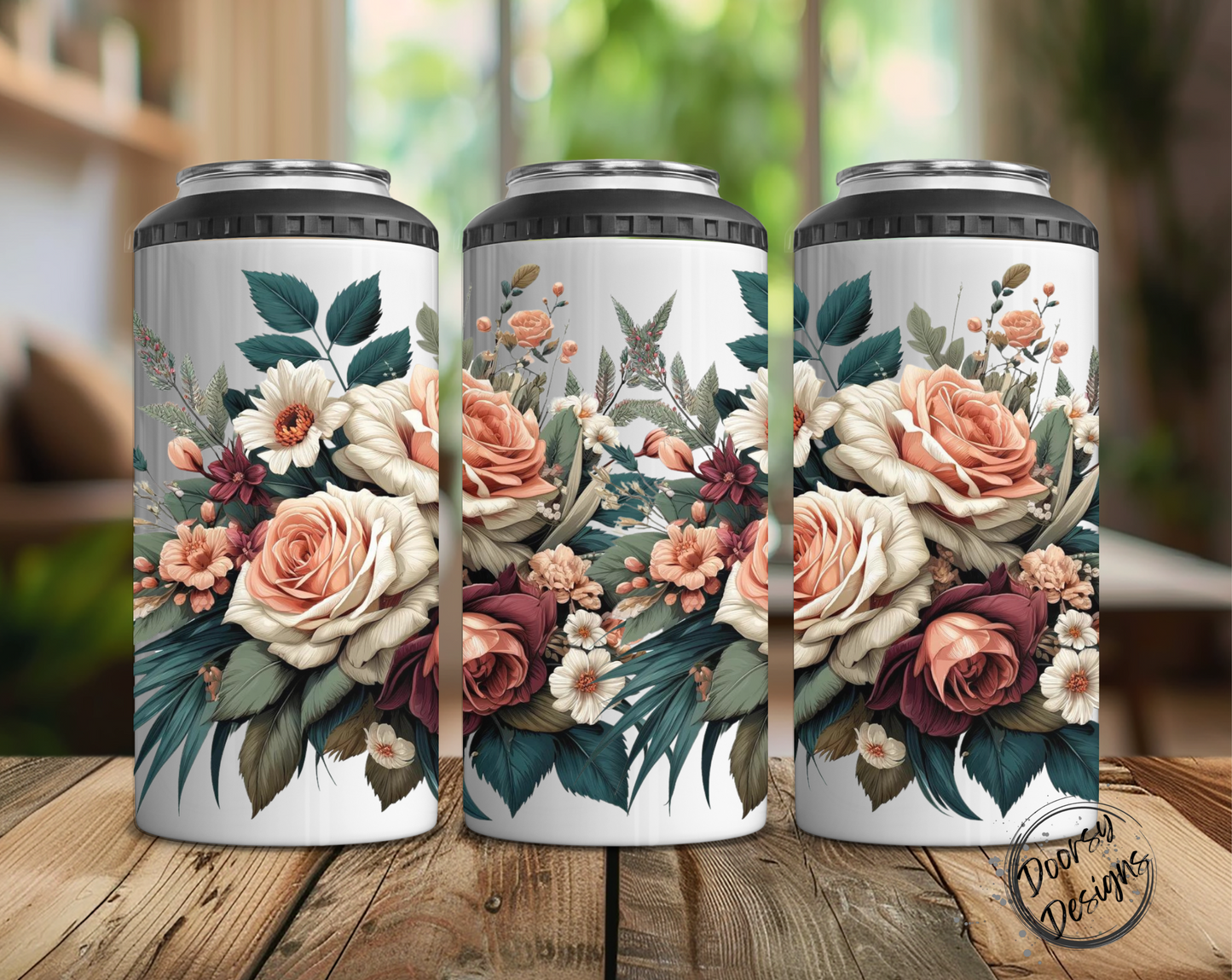 Multicolor Roses Can Cooler