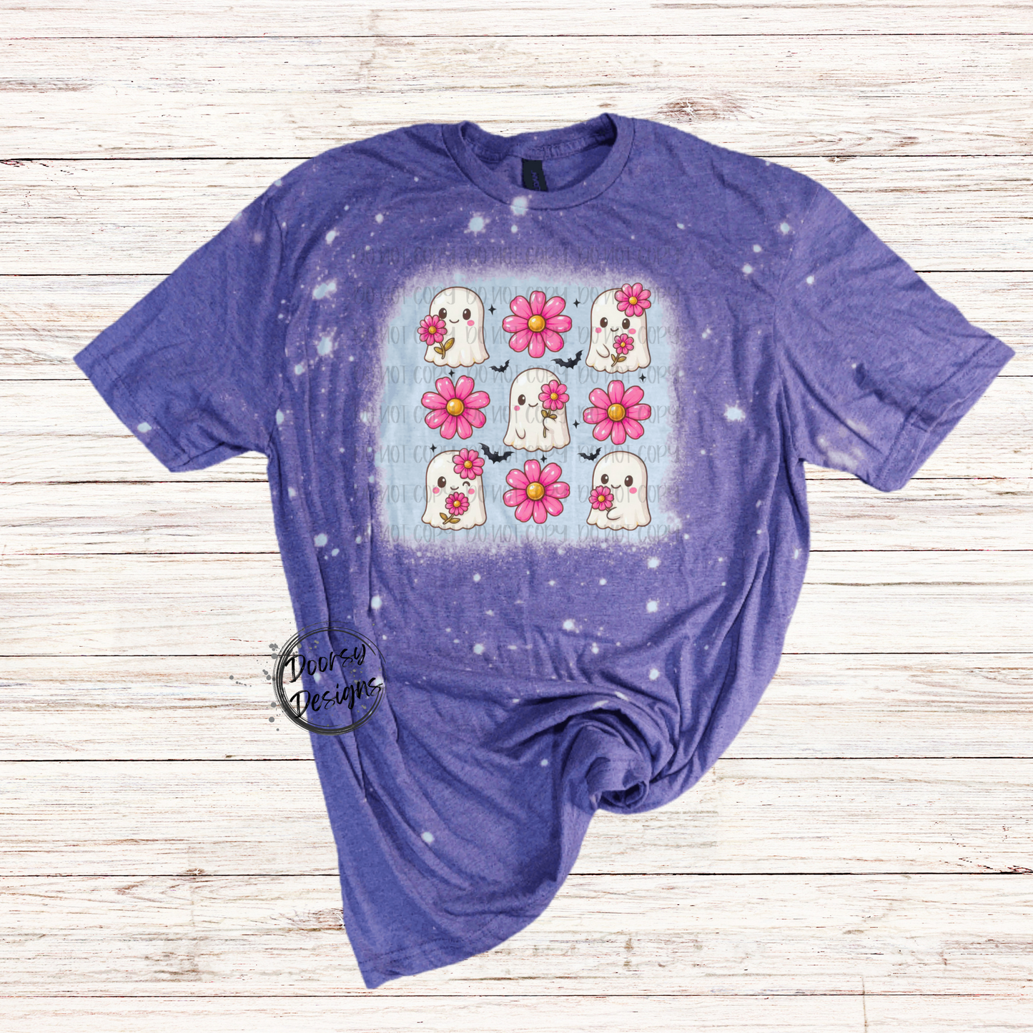 Pink Daisy Ghosts Halloween Shirt