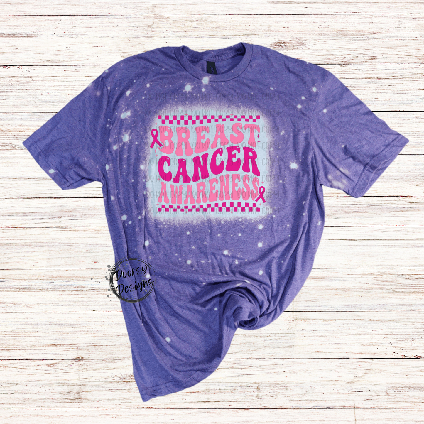 Checkered Breast Cancer Awareness Shirt