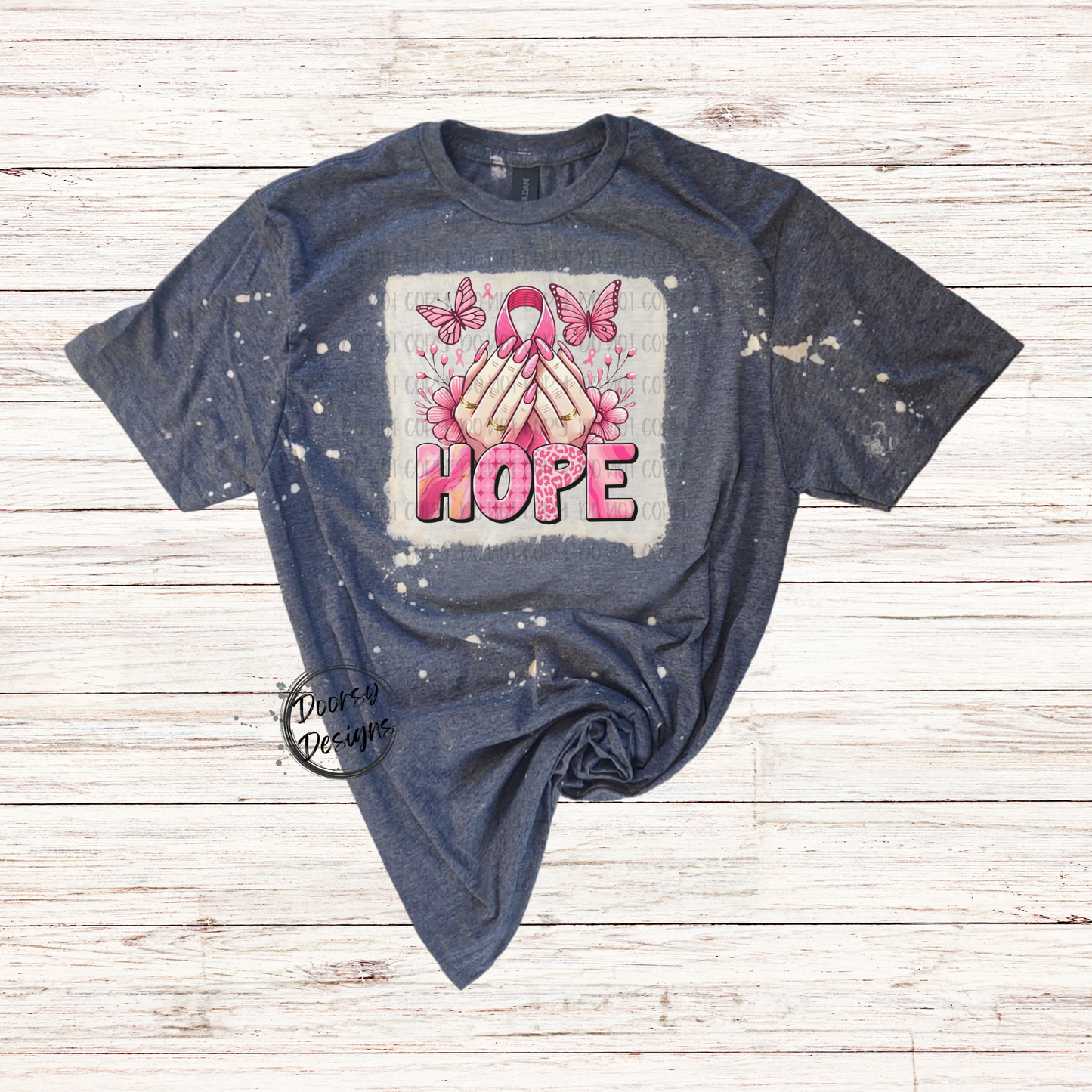 HOPE Bleached Breast Cancer Shirt