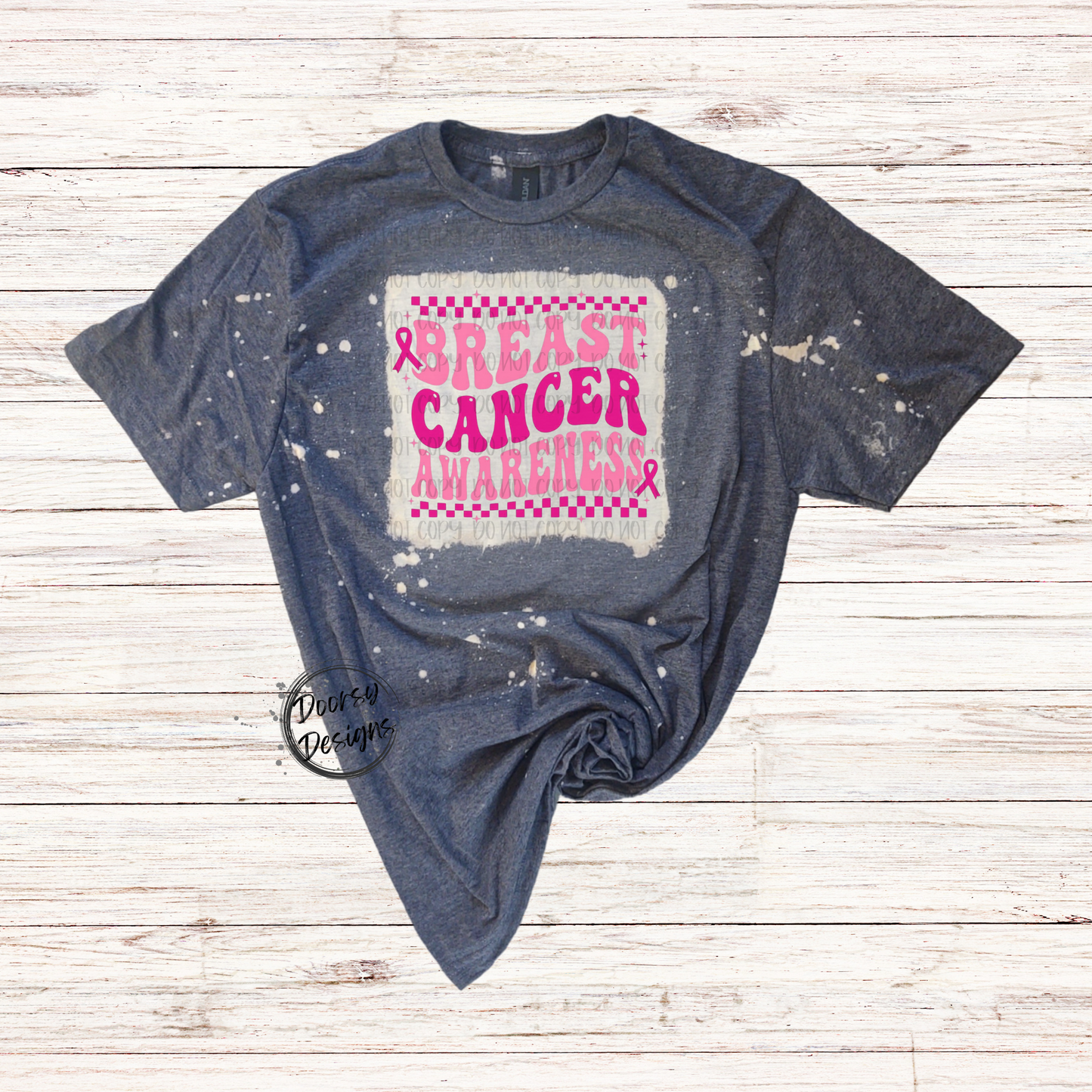 Checkered Breast Cancer Awareness Shirt