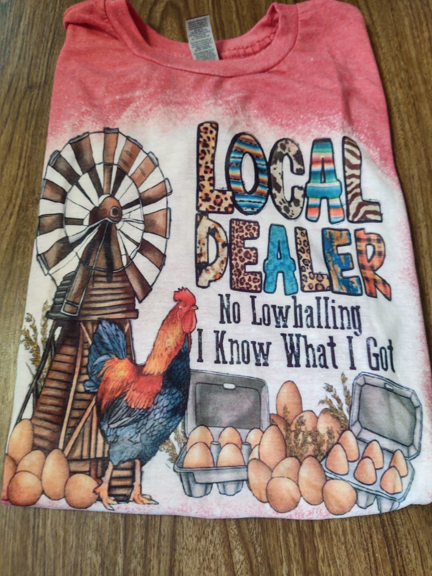 MEDIUM RTS Local Egg Dealer Bleached T-Shirt