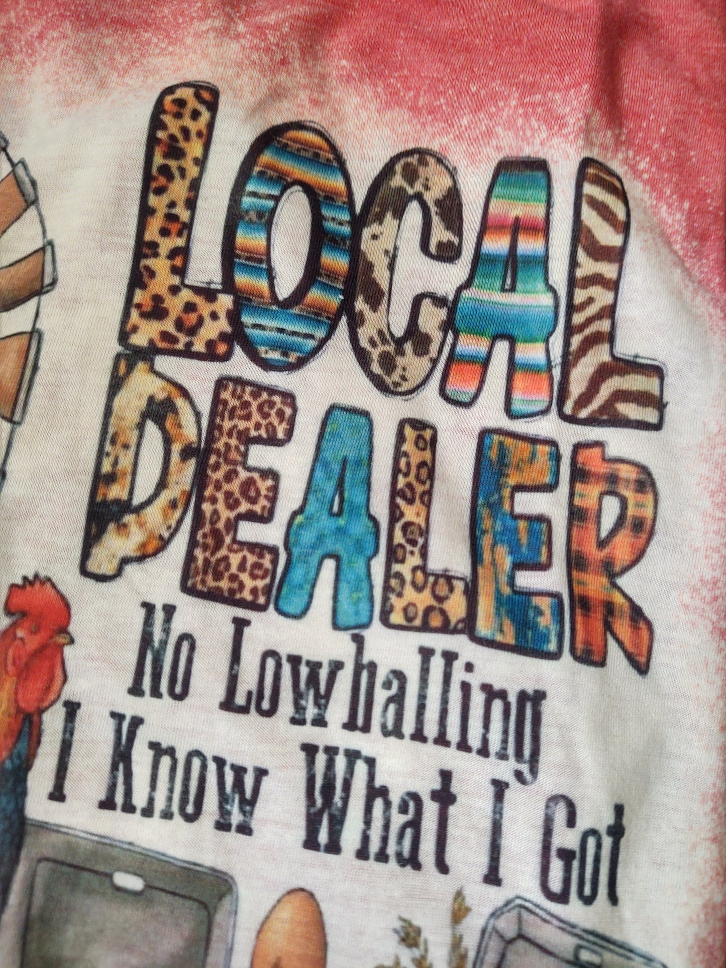 MEDIUM RTS Local Egg Dealer Bleached T-Shirt