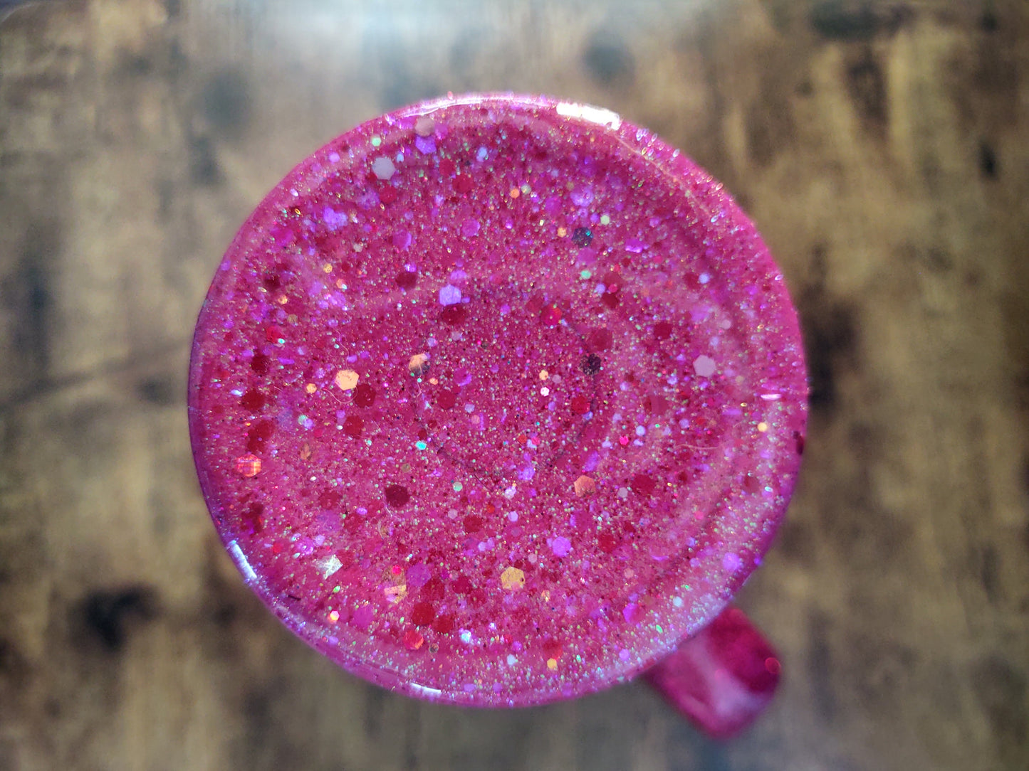 Fushia Ombre Chunky Glitter Epoxy 40oz Dupe Tumbler
