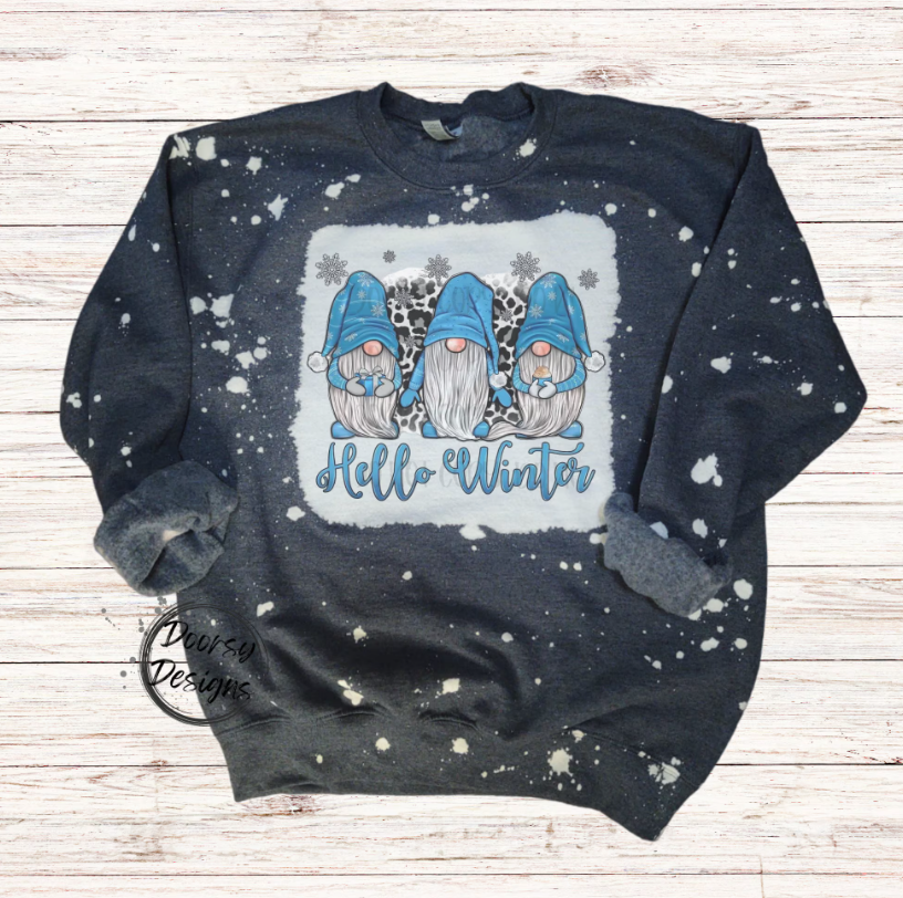 Gnomes Hello Winter Crewneck Sweatshirt