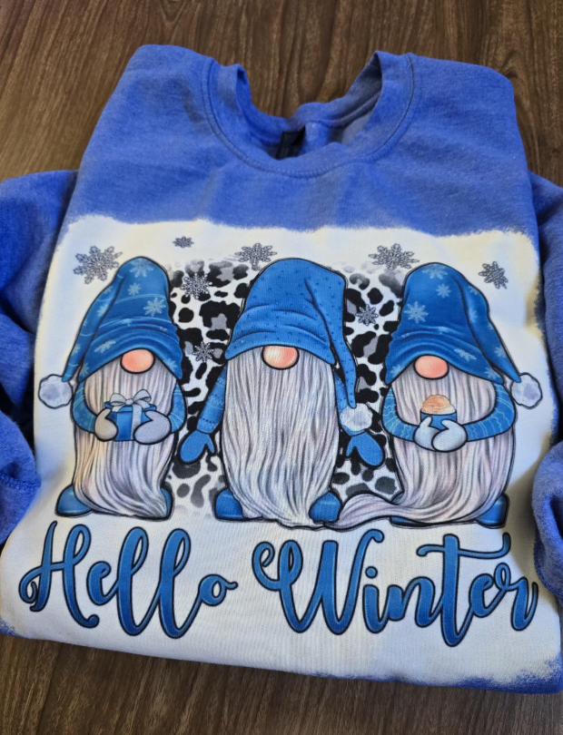 Gnomes Hello Winter Crewneck Sweatshirt