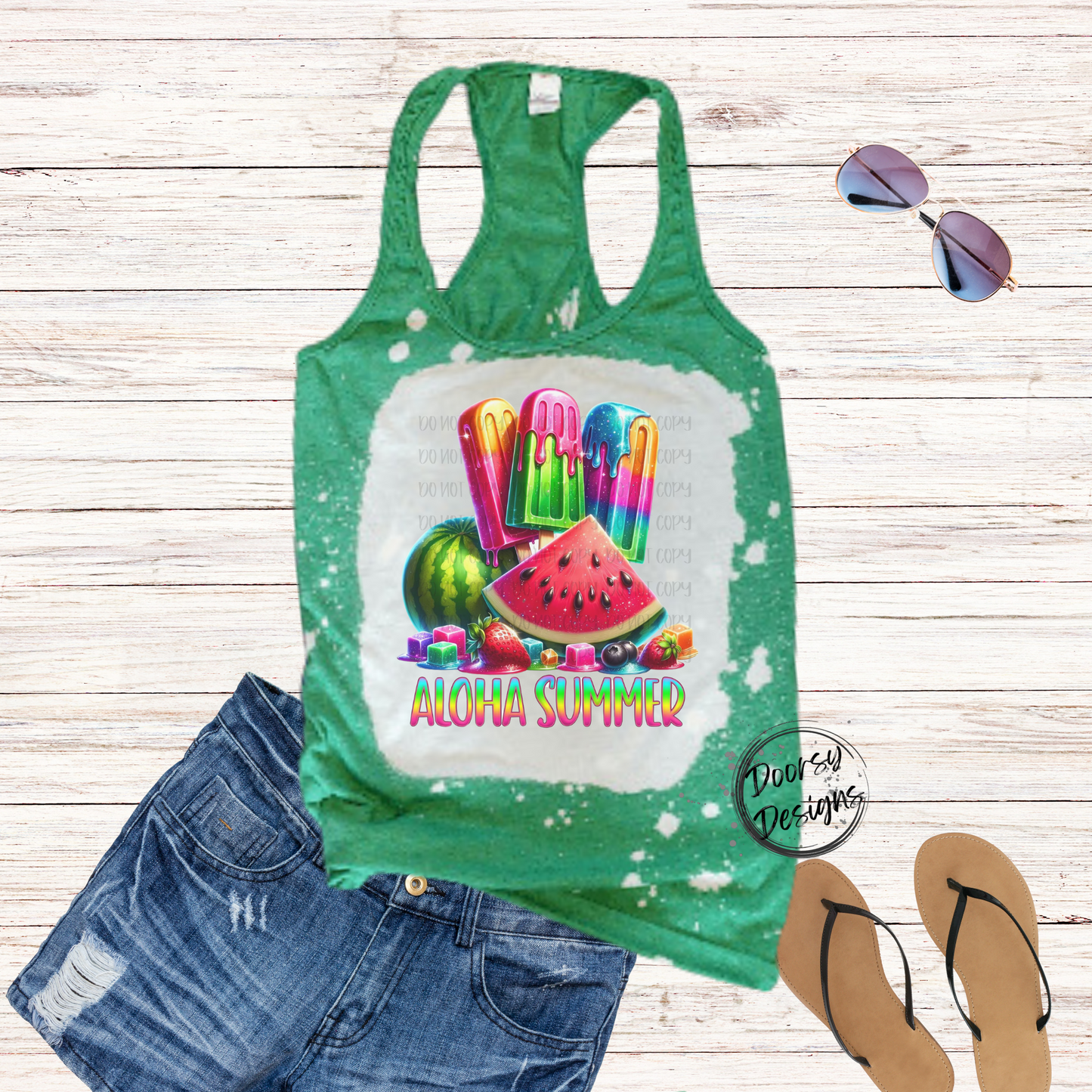 Aloha Summer Bleached Tank Top