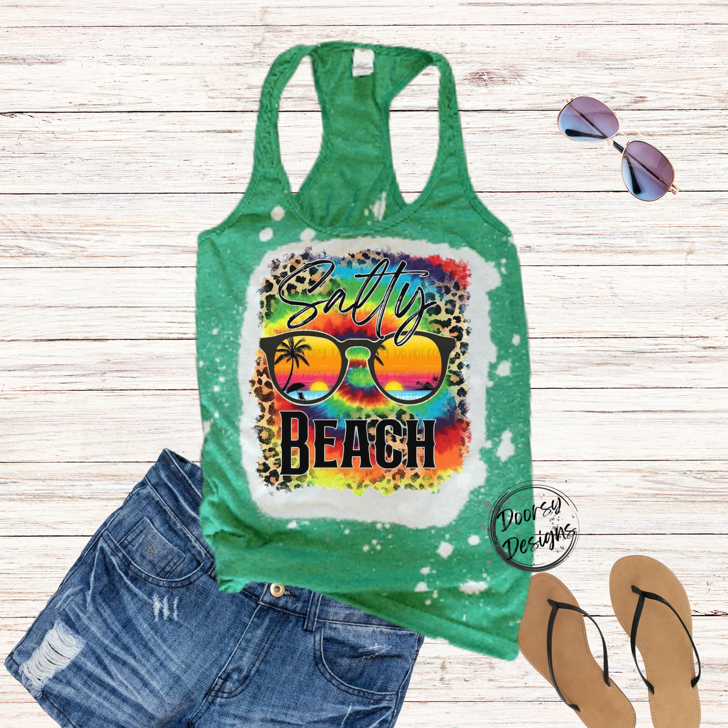 Salty Beach Bleached Tank Top