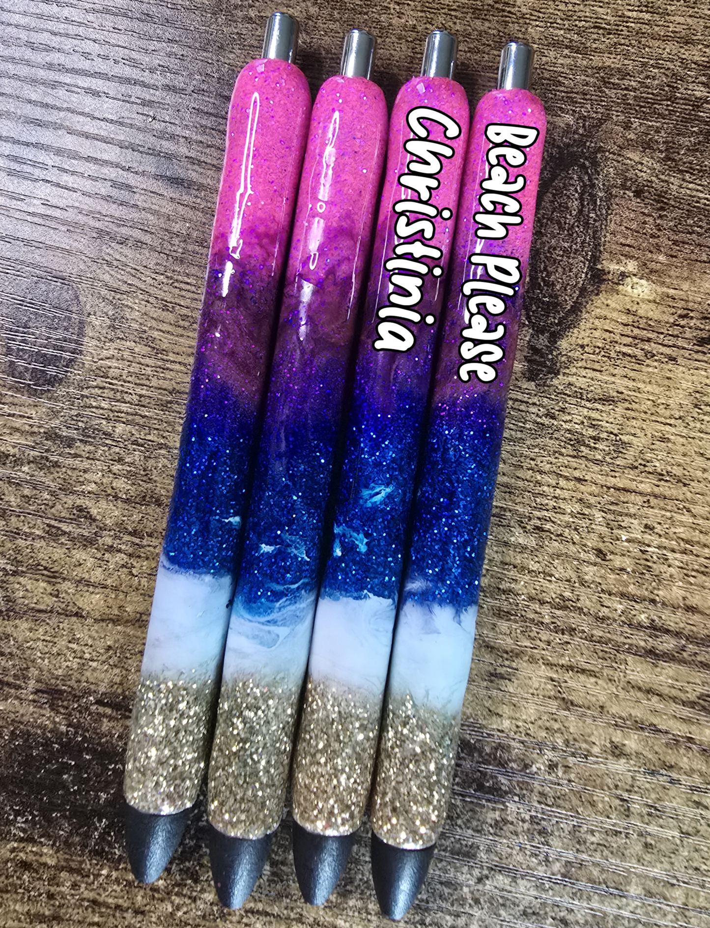 Sunset Glitter Beach Pens