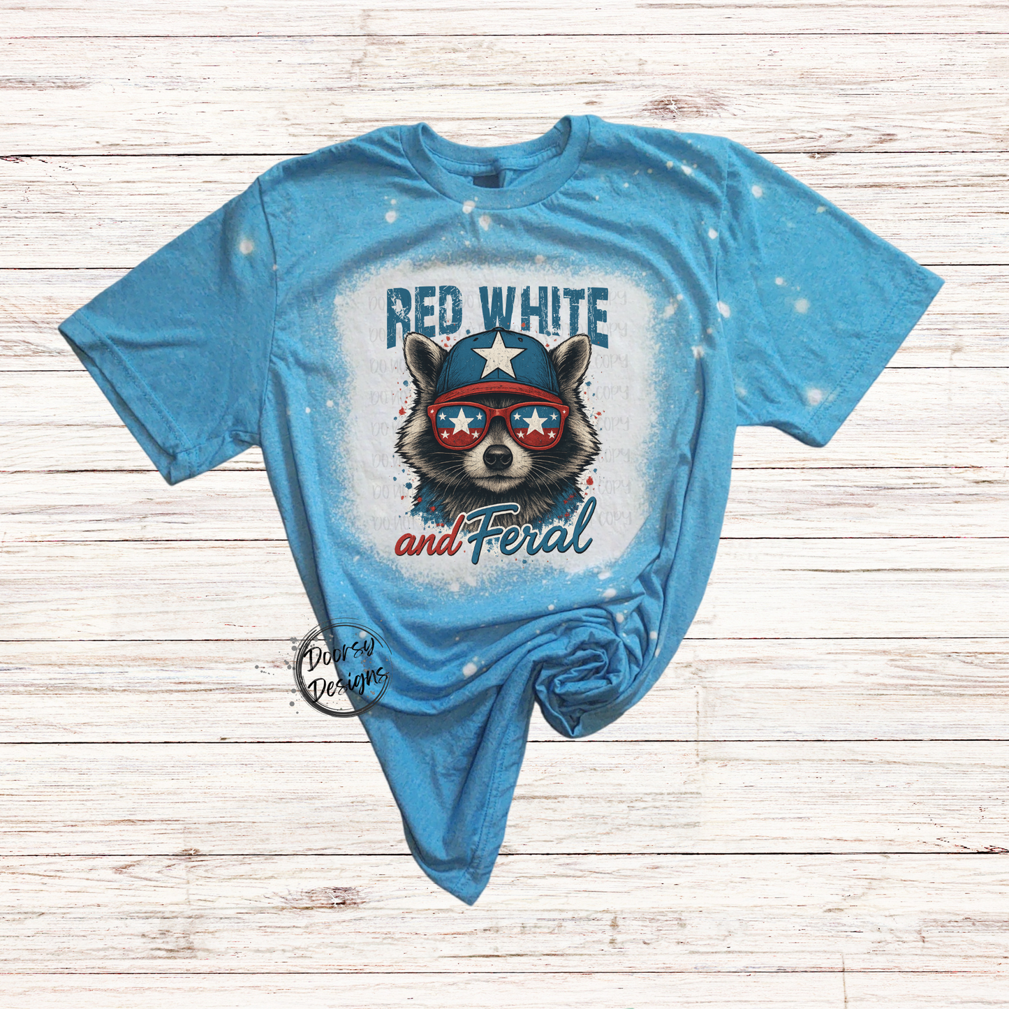 Red White and Feral 4th of July Shirt