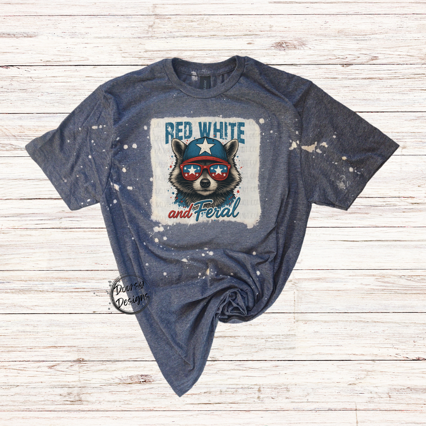 Red White and Feral 4th of July Shirt