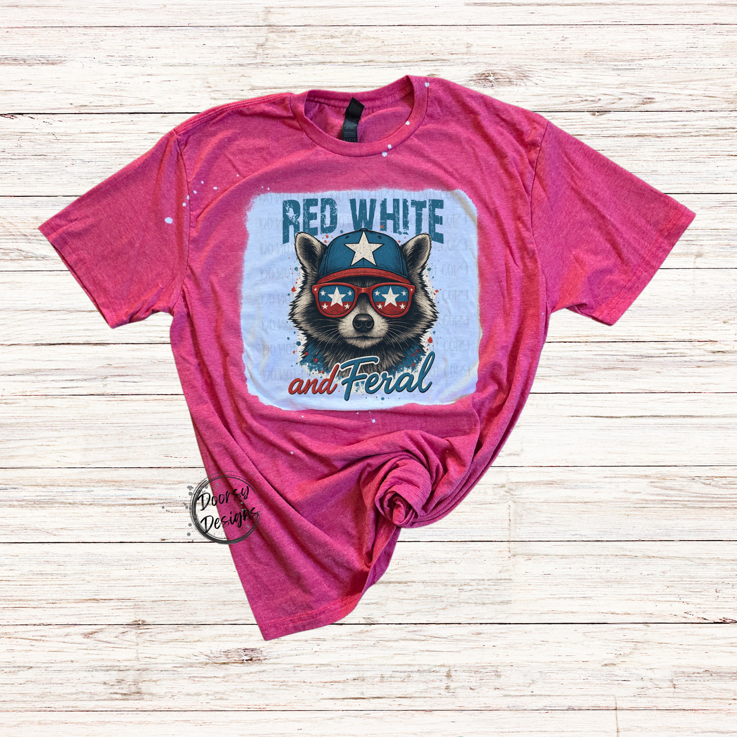 Red White and Feral 4th of July Shirt