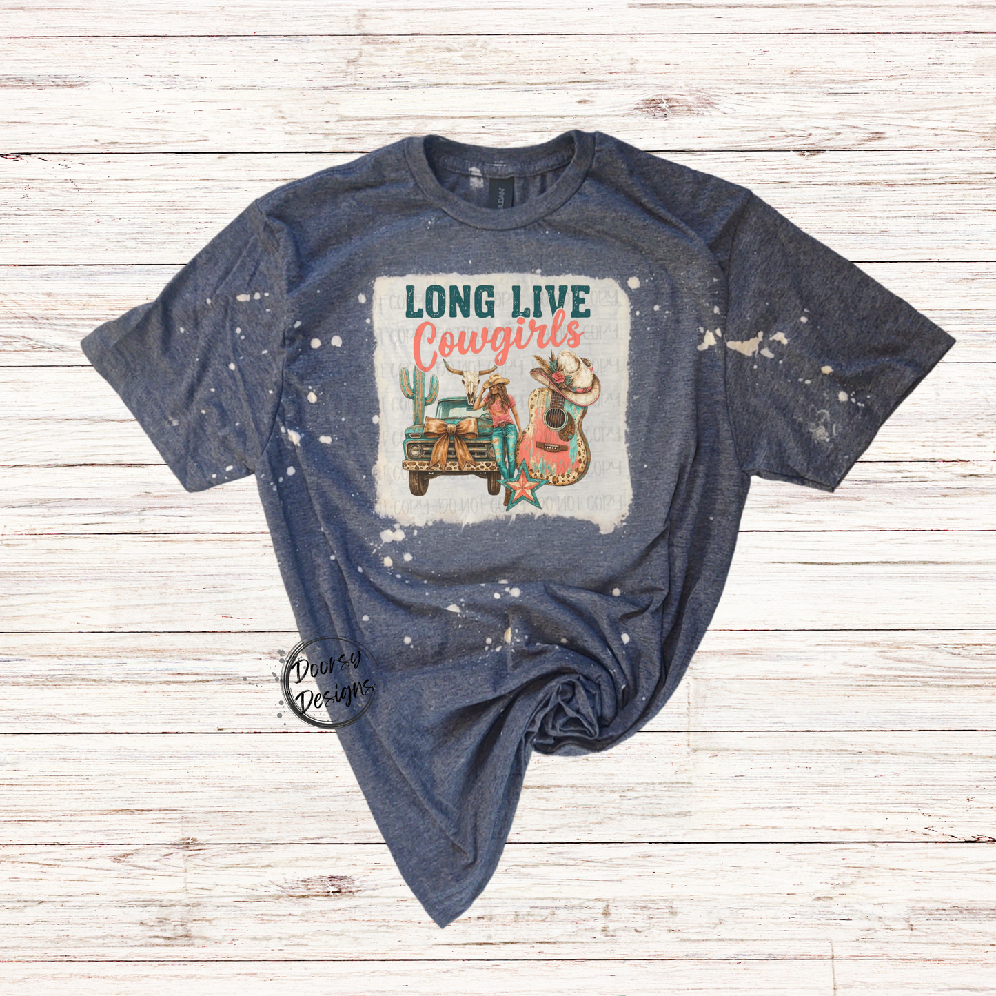 Long Live Cowgirls Bleached T-Shirt