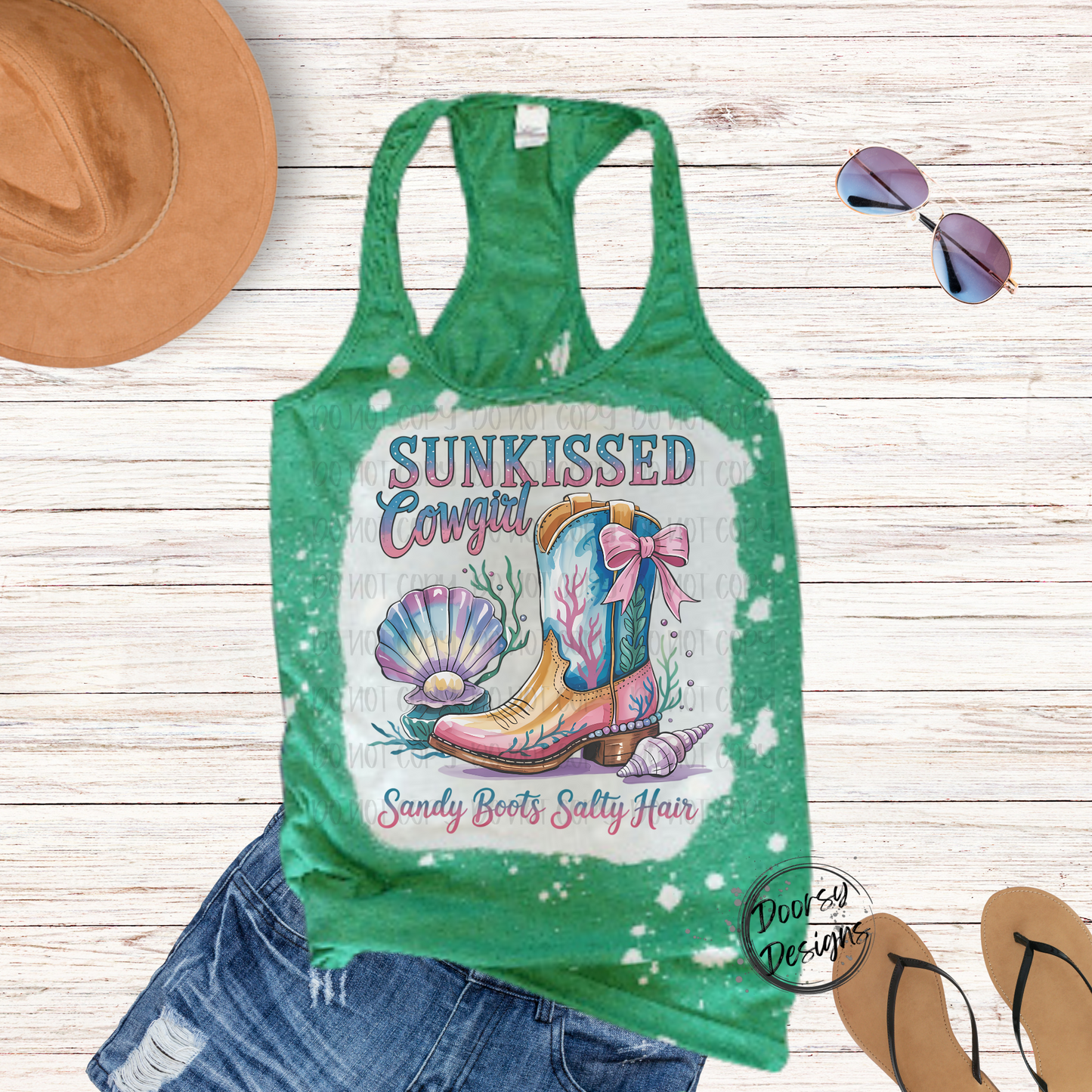 Sunkissed Cowgirl Bleached Tank Top
