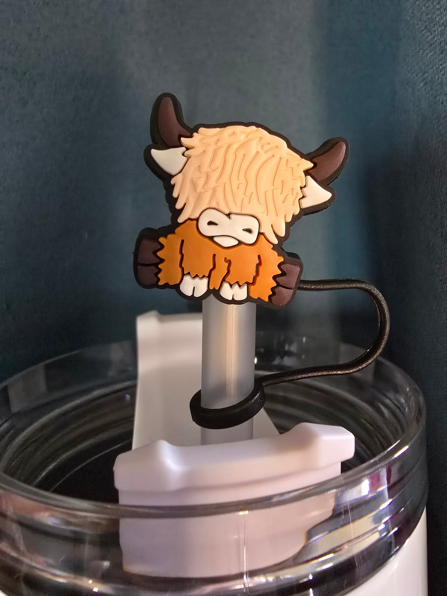 Highlander Cow Straw Topper for 40oz Tumblers