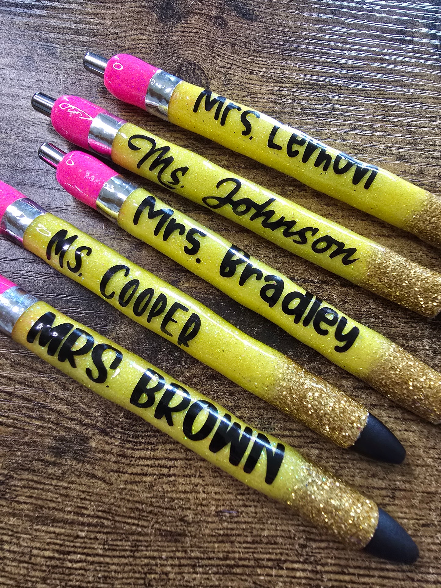 Teacher Pencil Glitter Pens