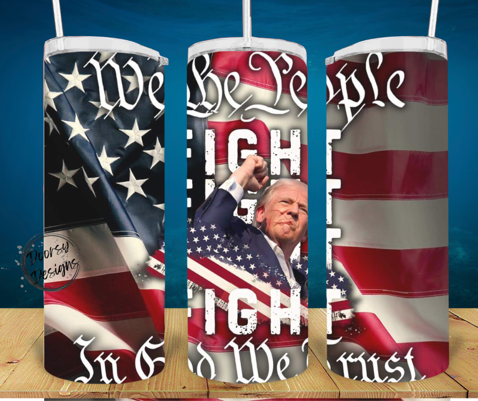 Trump We The People 20oz Sublimation Tumbler Cup (WHITE)