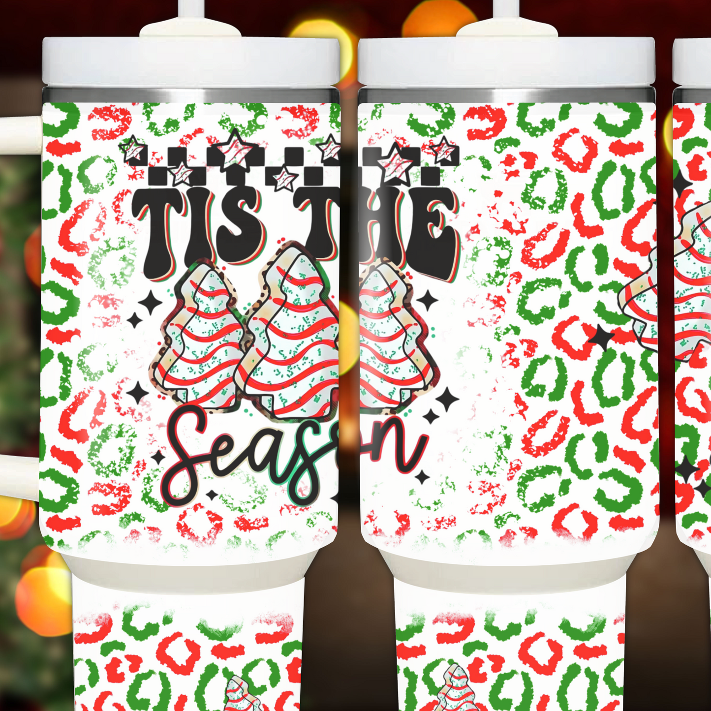 Christmas Cakes 40oz Sublimation Tumbler