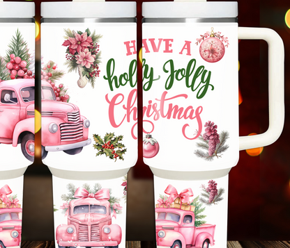 Have a Holly Jolly Christmas 40oz Sublimation Tumbler