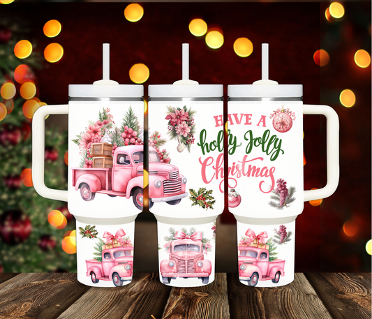 Have a Holly Jolly Christmas 40oz Sublimation Tumbler