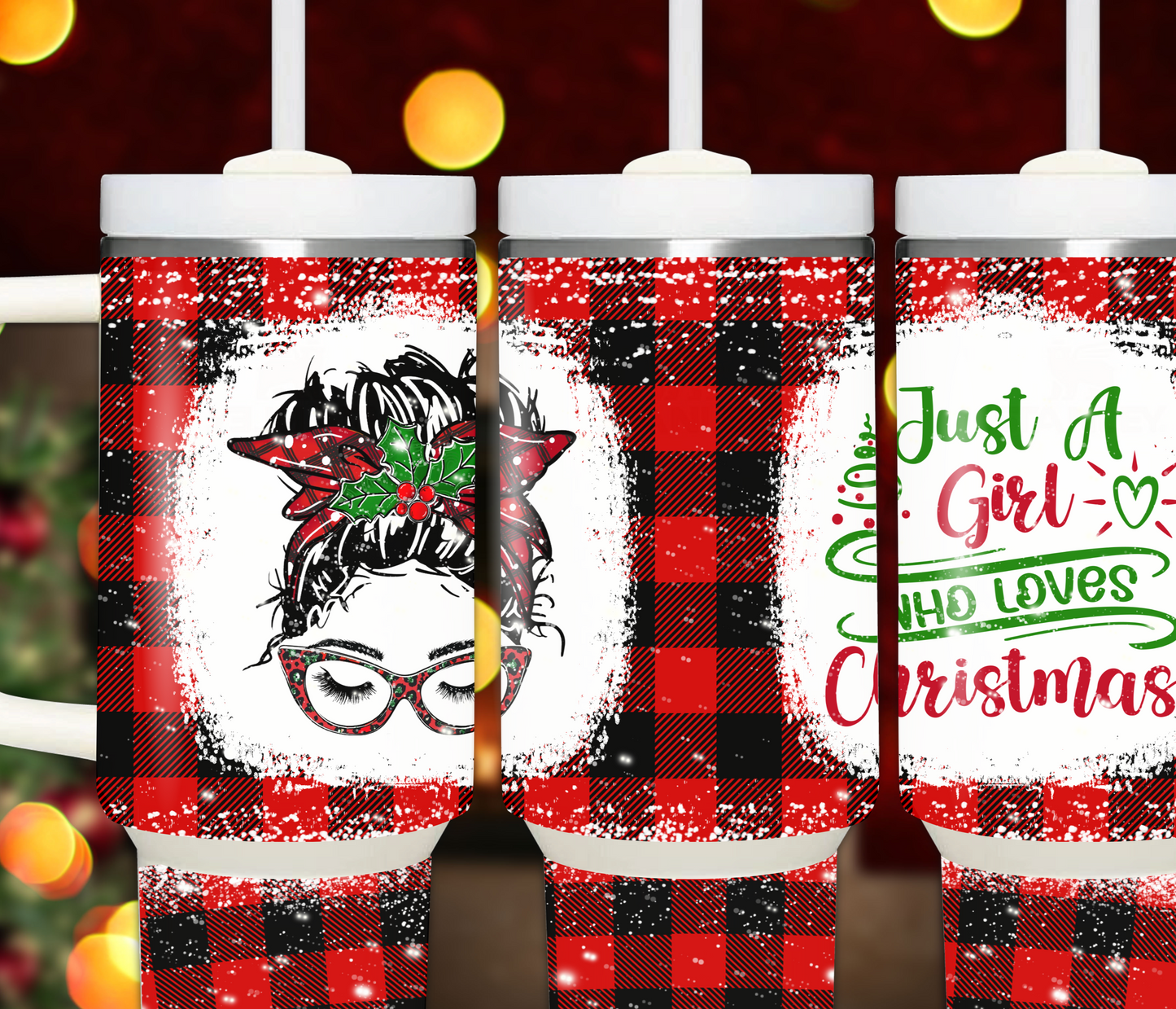 Just a Girl who Loves Christmas 40oz Sublimation Tumbler