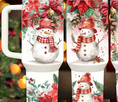 Snowmen with Scarves 40oz Christmas Sublimation Tumbler