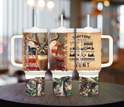 Deer Hunting 40oz Sublimation Tumbler Cup