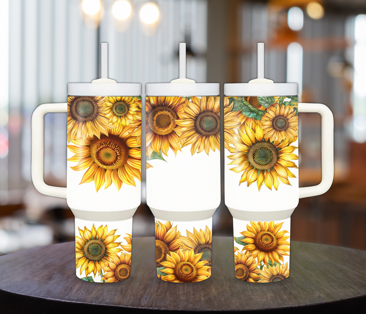 Bright Sunflowers 40oz Sublimation Tumbler