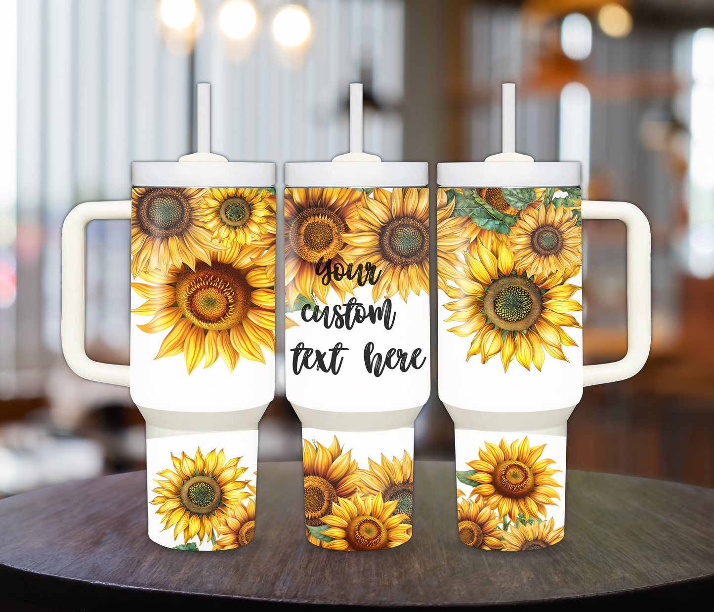 Bright Sunflowers 40oz Sublimation Tumbler