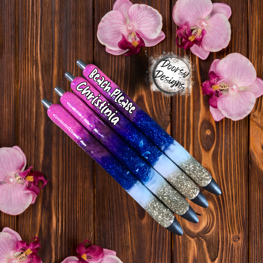 Sunset Glitter Beach Pens