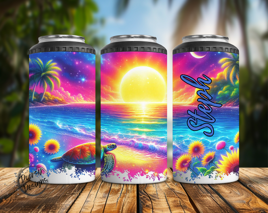 Turtle Sunset Can Cooler