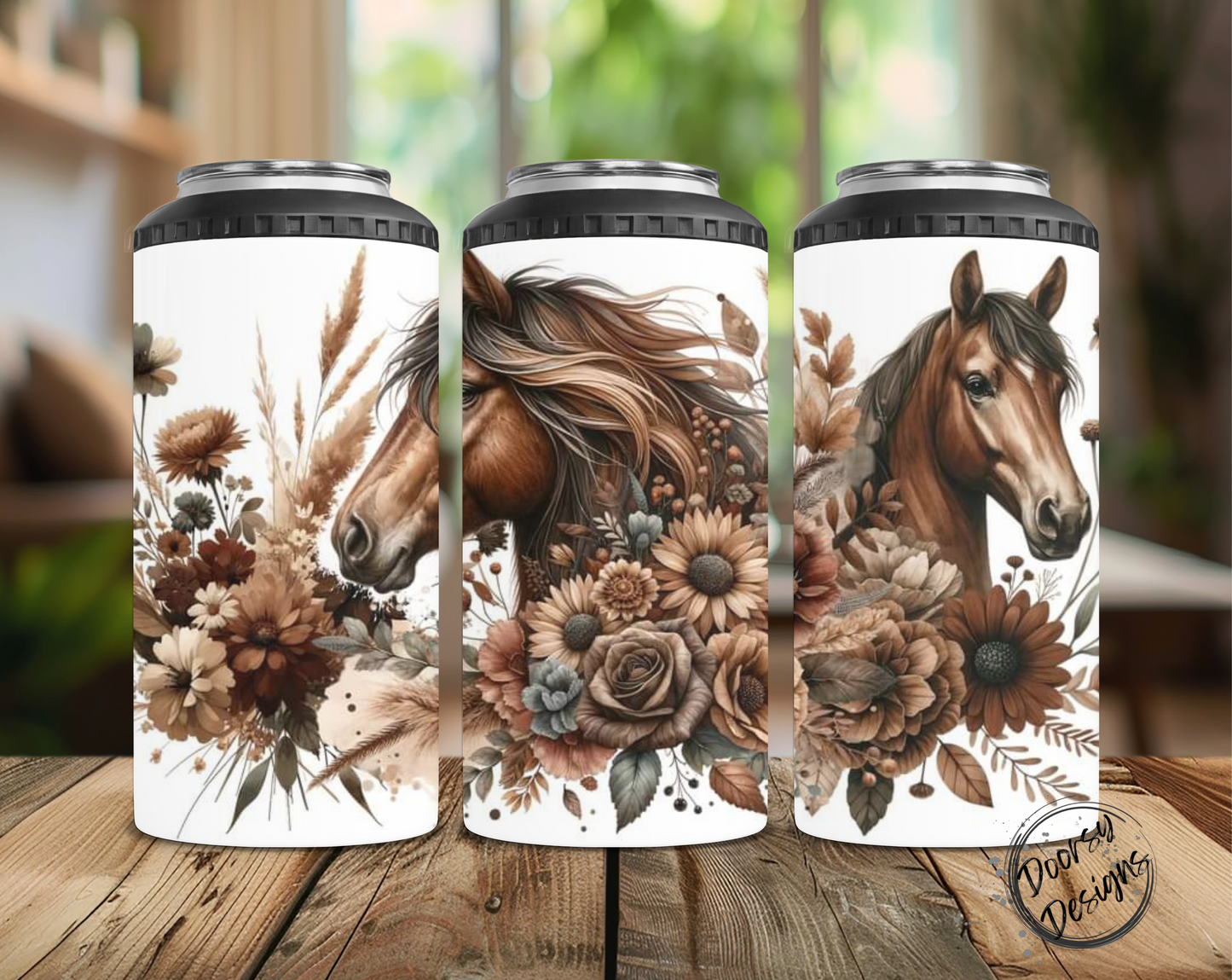 Two Horses Wildflowers Can Cooler