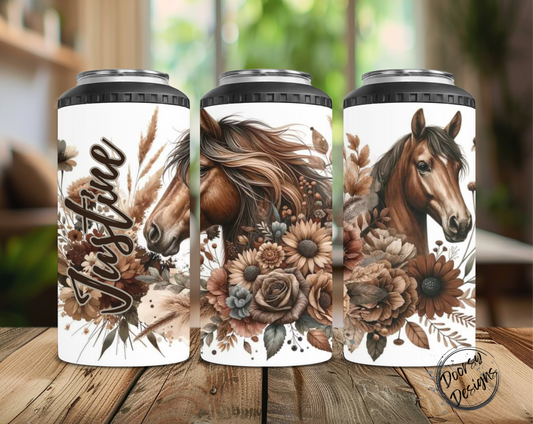 Two Horses Wildflowers Can Cooler