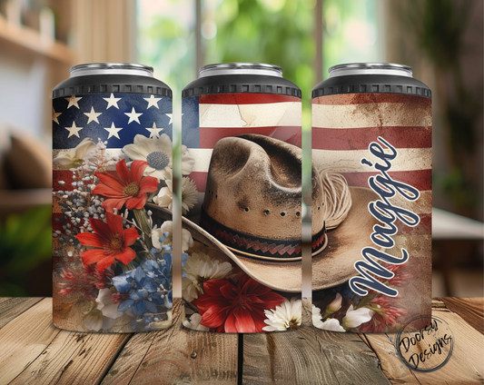 Cowgirl USA Can Cooler