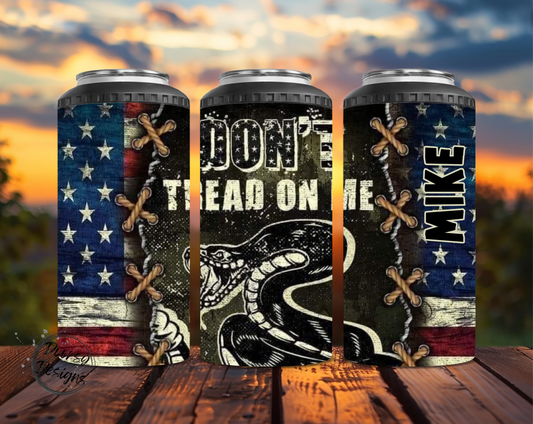 Don't Tread US Flag Can Cooler
