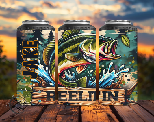 Reelin It In Fishing Can Cooler