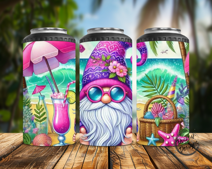 Beach Gnome Can Cooler