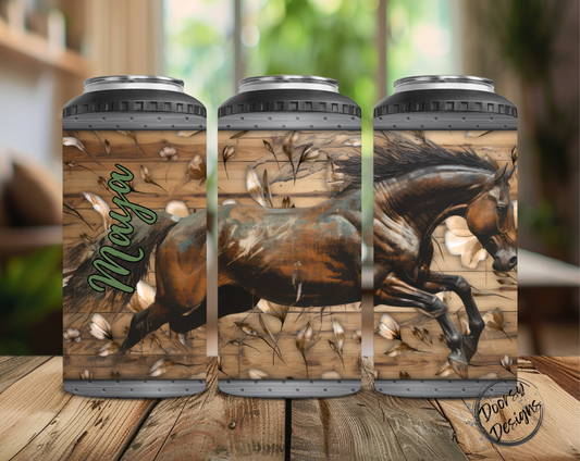 Horse Barrel Race Can Cooler