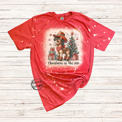 Christmas is in the Air Bleached Xmas Shirt