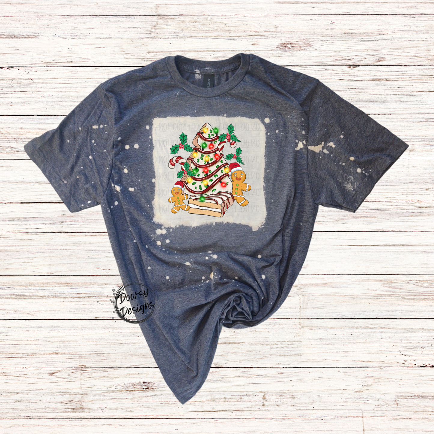 Christmas Cakes and Cookies Bleached Shirt