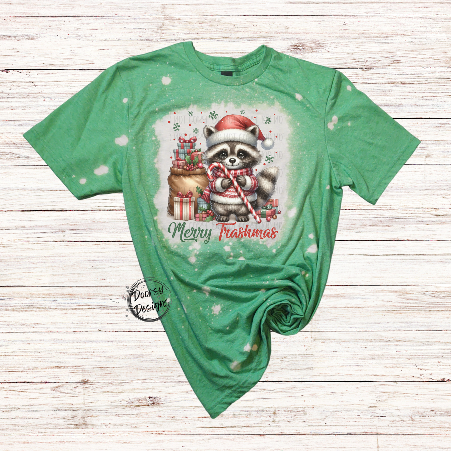 Merry Trashmas Bleached Xmas Shirt