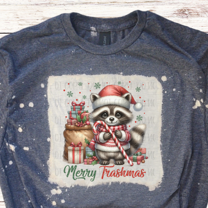 Merry Trashmas Bleached Xmas Shirt