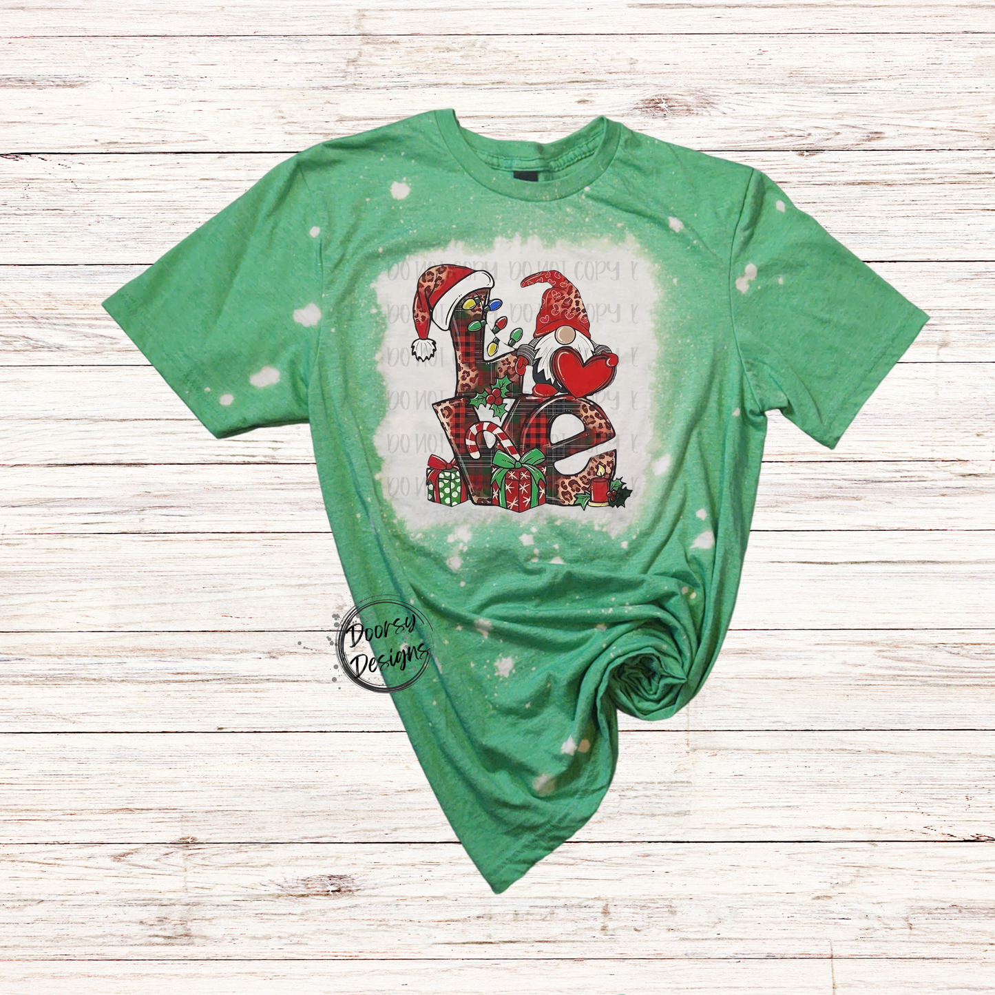 Gnome LOVE Christmas Bleached Shirt