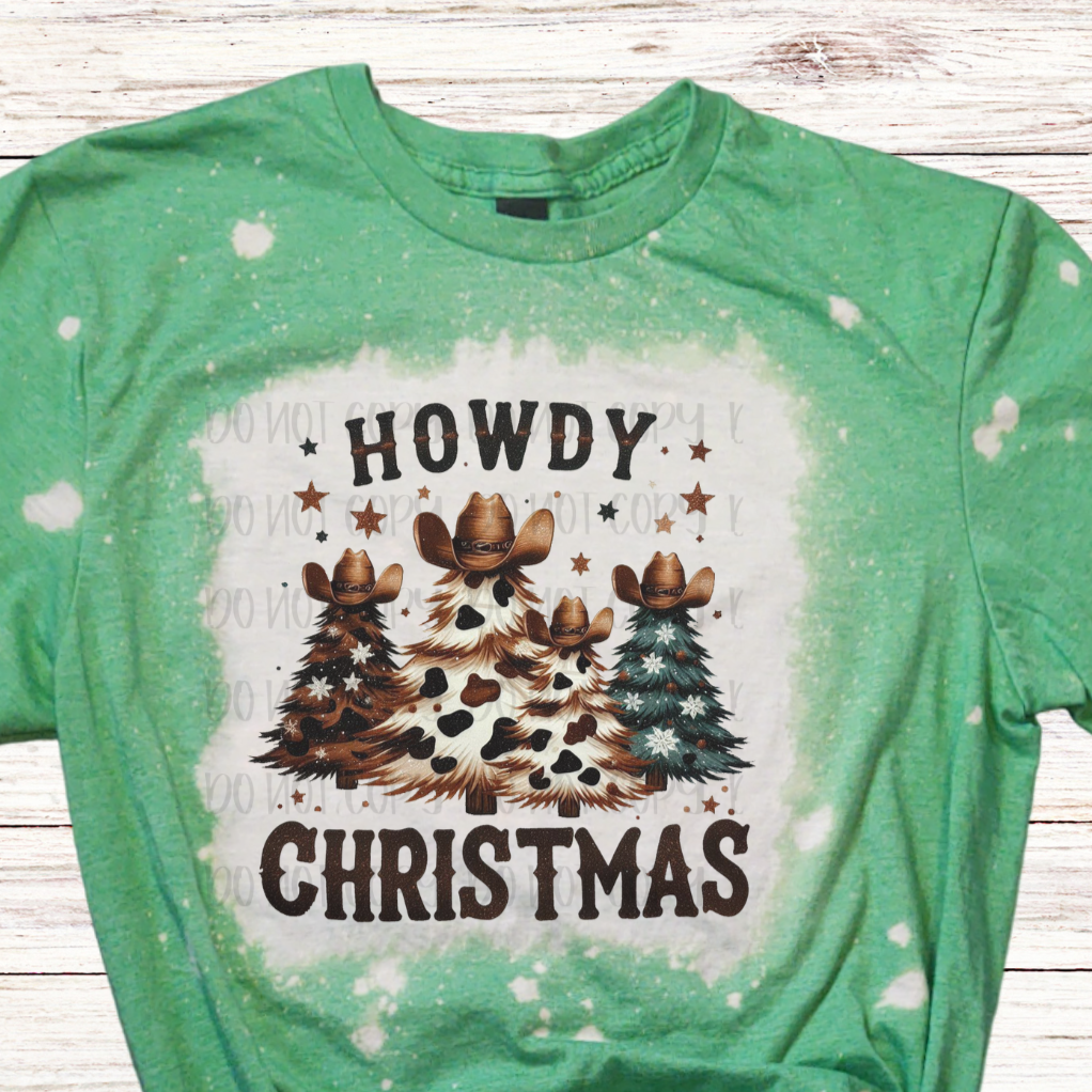 Howdy Christmas Bleached Shirt