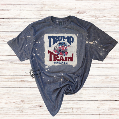 Trump Train 2024 Bleached Trump Shirt