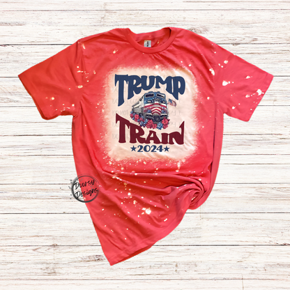 Trump Train 2024 Bleached Trump Shirt